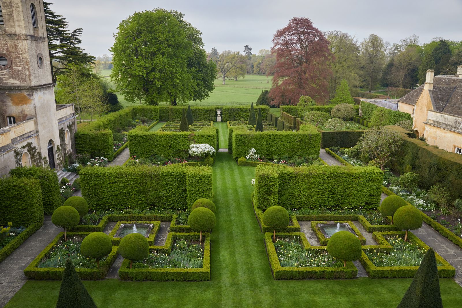 This area is framed by the church of St Michael and All Angels on the left and the attractive mature trees of the...