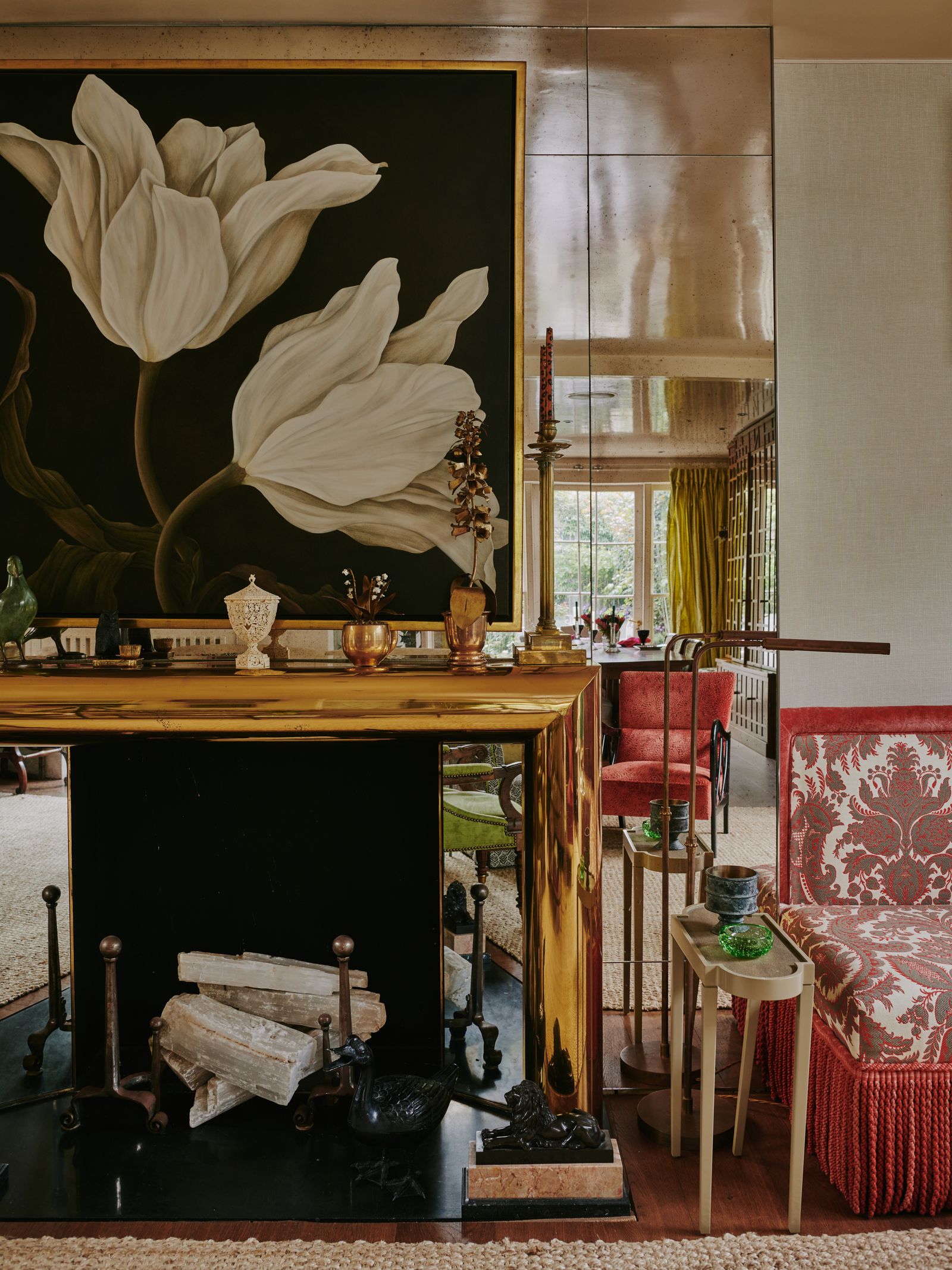 The right way to do mirrors and faux fireplaces a la Nina Campbell