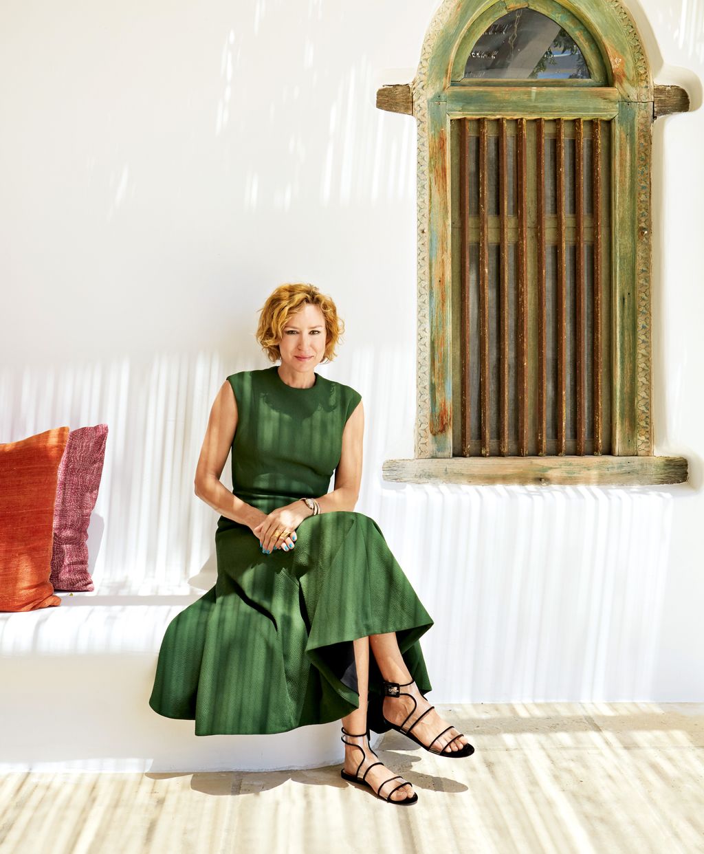 Rebecca on the terrace.