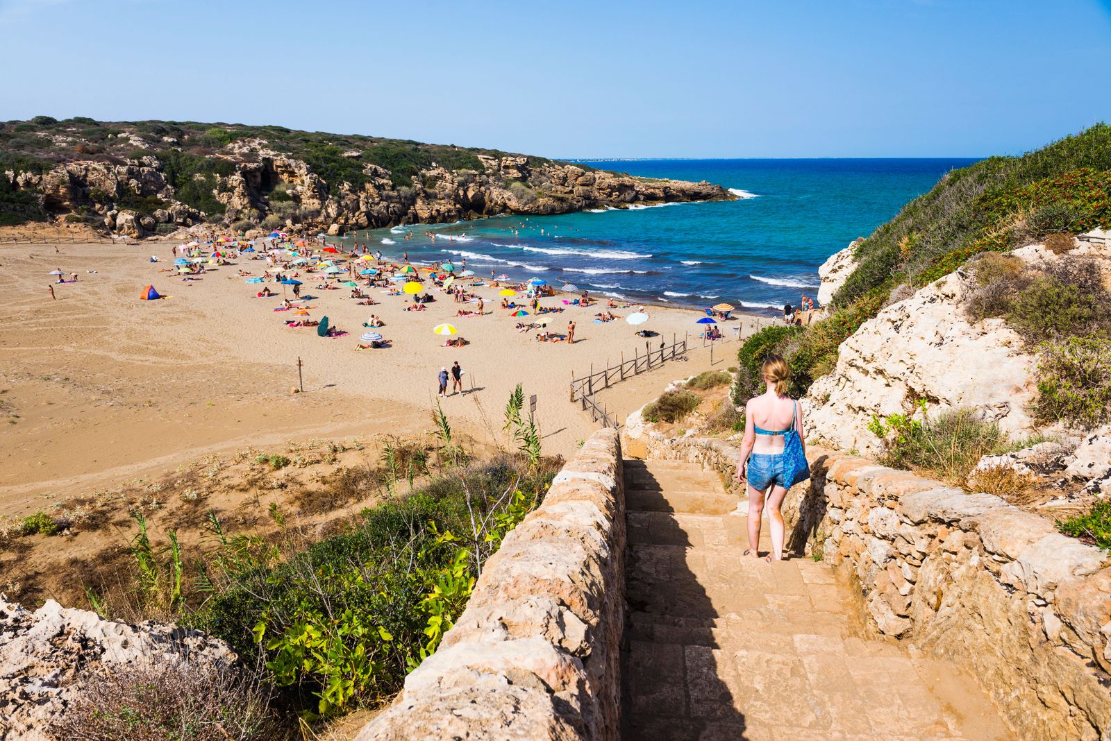 Calamosche Beach near Noto in the Vendicari Nature Reserve.