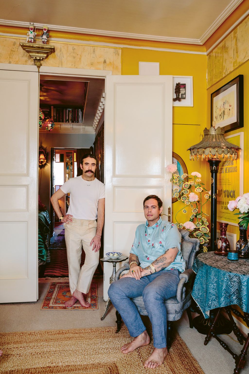 Sinan Tuncay and Sean McNanney in their apartment