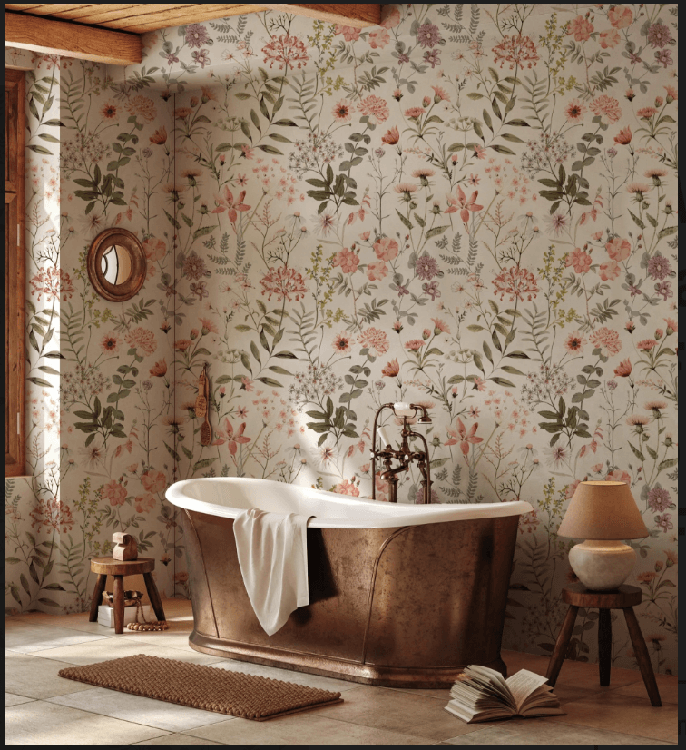 Etsy can be another great source for peel and stick designs. This charming floral is from the USbased store...