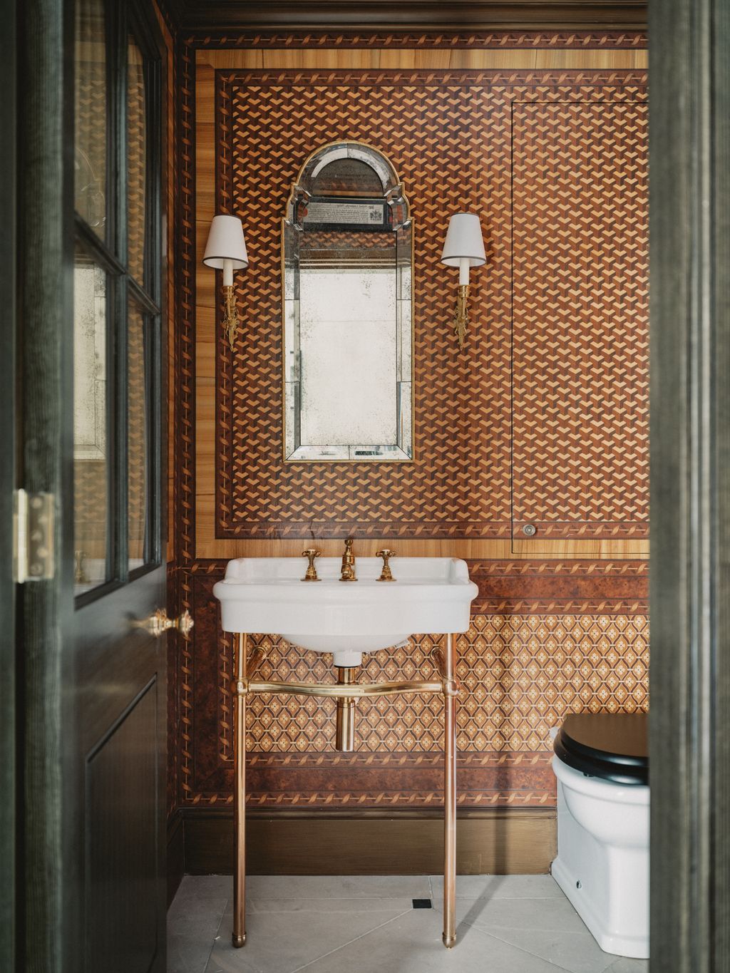 Similarly in the downstairs loo a number of wallpapers and borders from Paolo Moschino's ‘San Patrignano collection have...