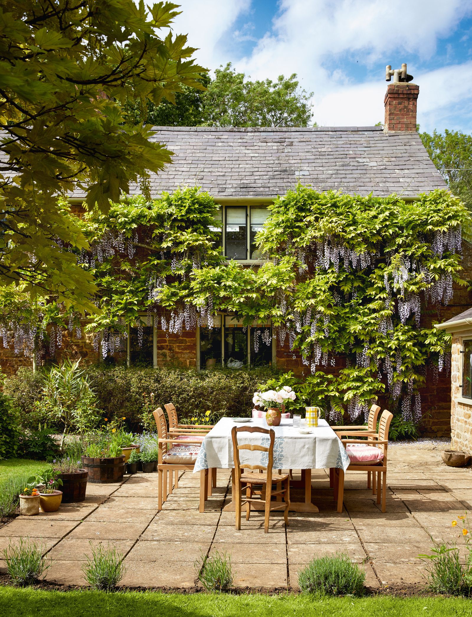 Luxus Home amp Garden furniture is paired with a French ladderback chair from Vinterior