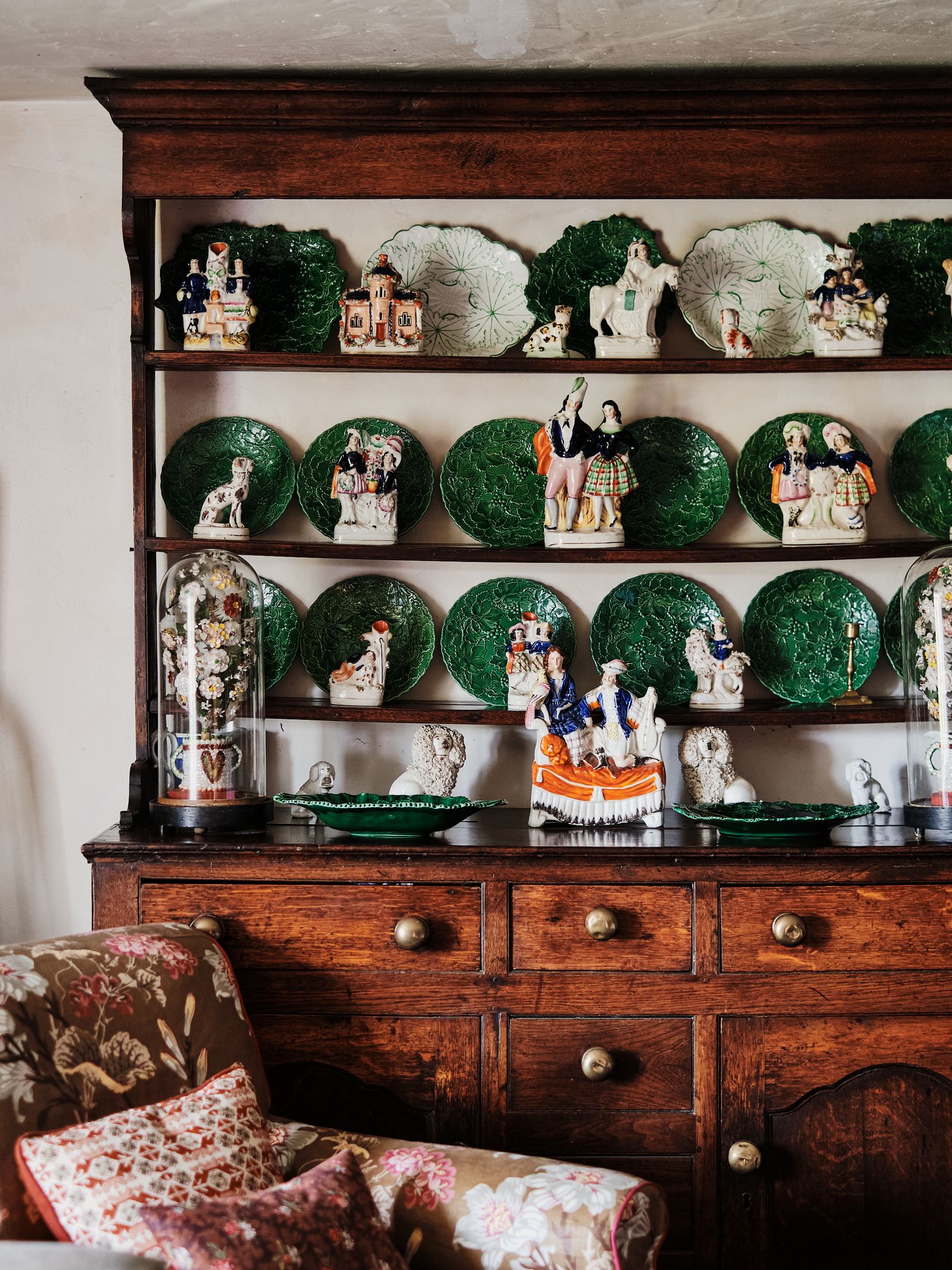 A dresser in Alexandra Tolstoy's Oxfordshire cottage