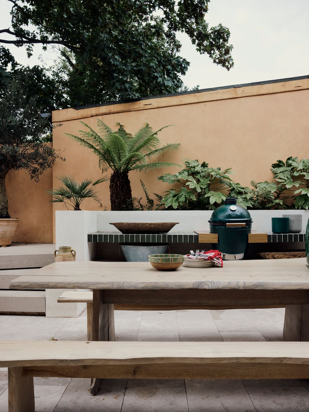 The outdoor dining area is perfect for long lunches.