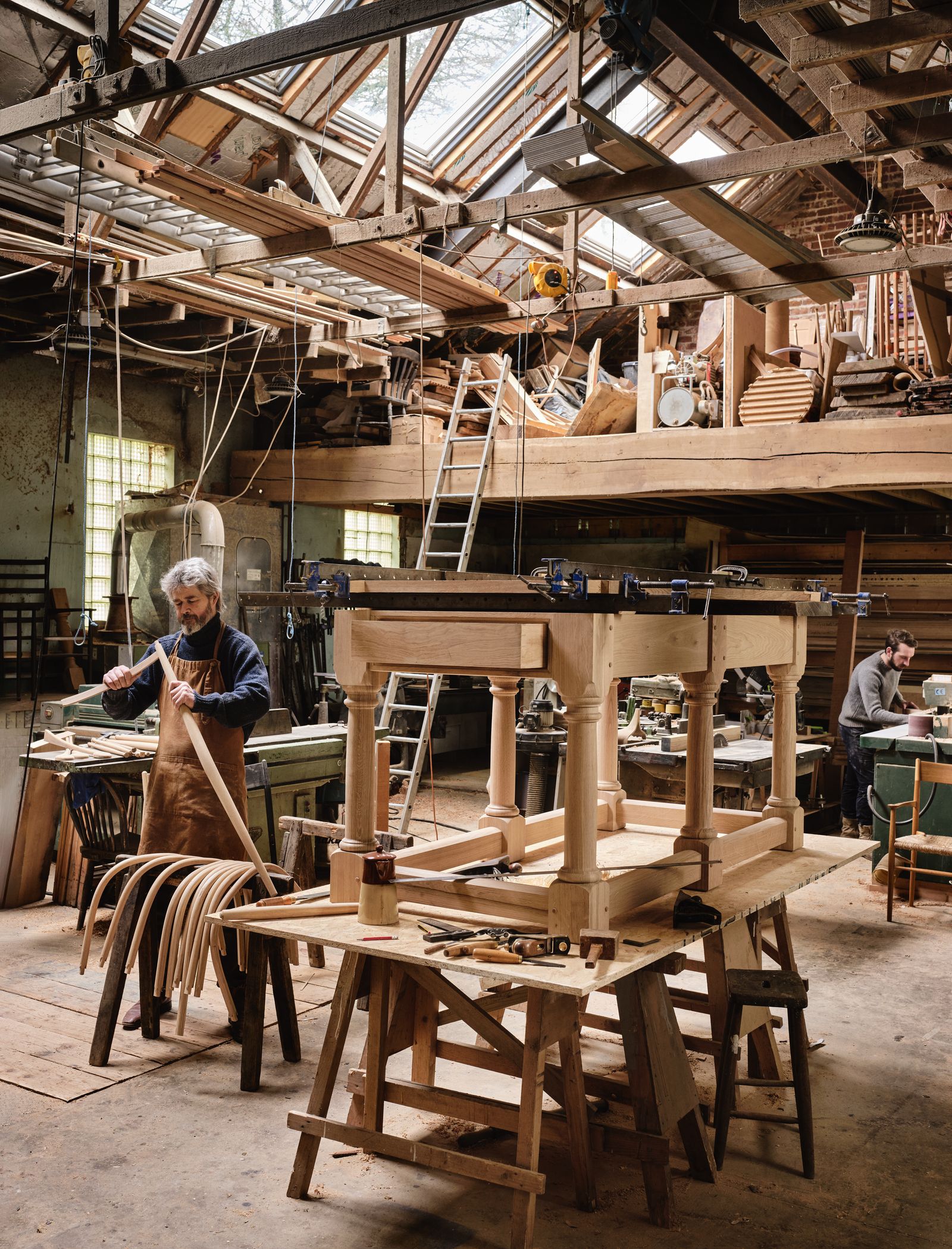 A table for Lutyens in the workshop