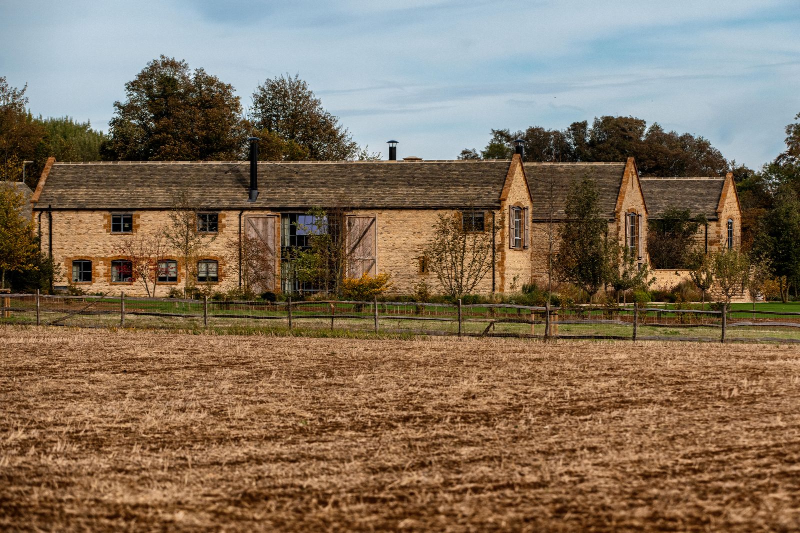 David and Victoria Beckham's Cotswolds estate near Great Tew in Oxfordshire.