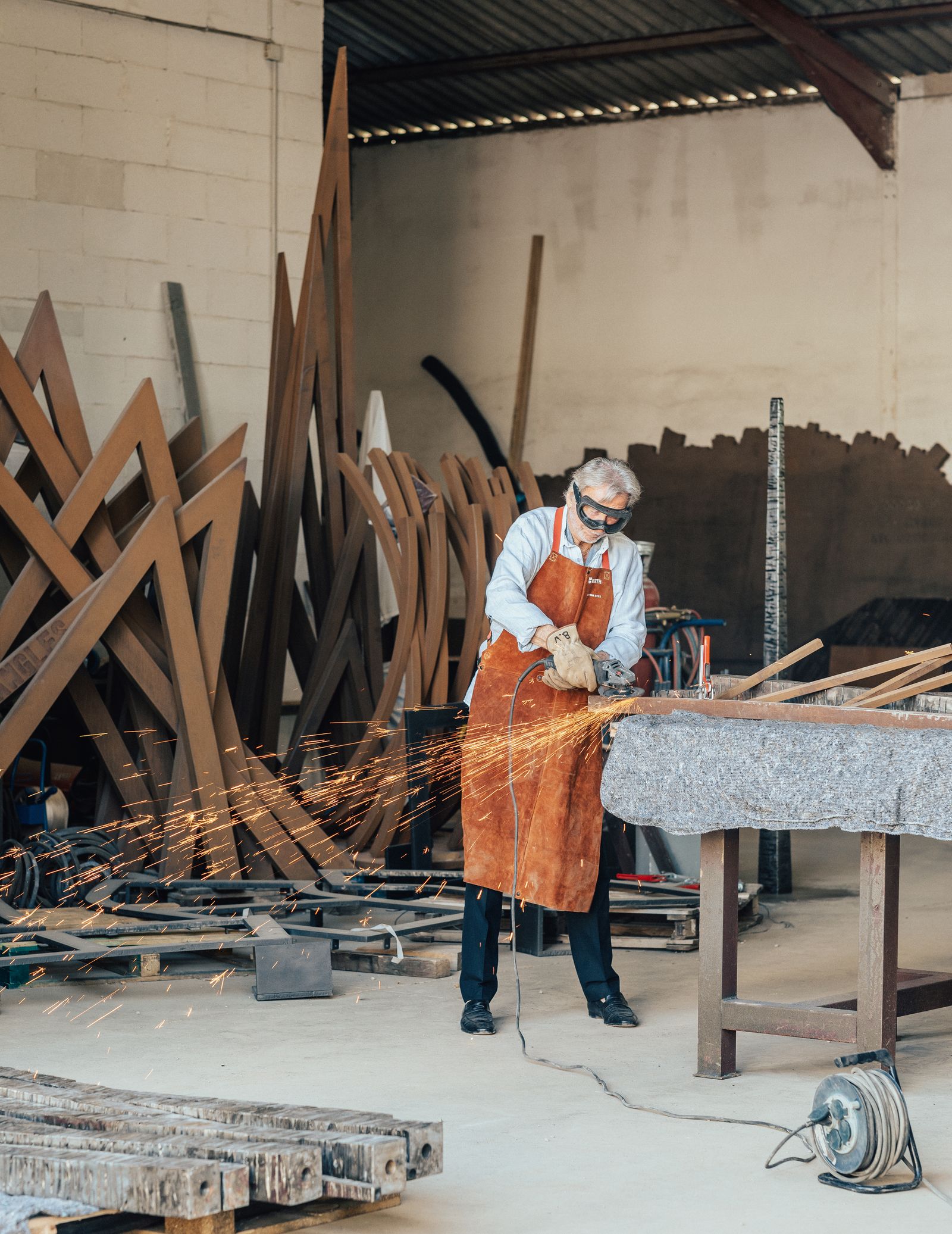 Bernar in his studio.