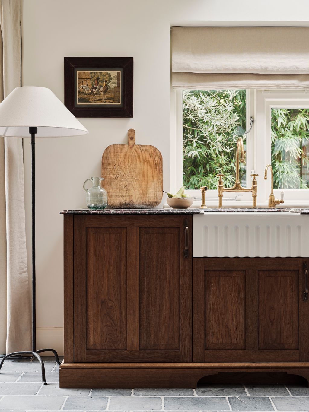 The sink unit was made by the joinery firm Maddison  Sons.