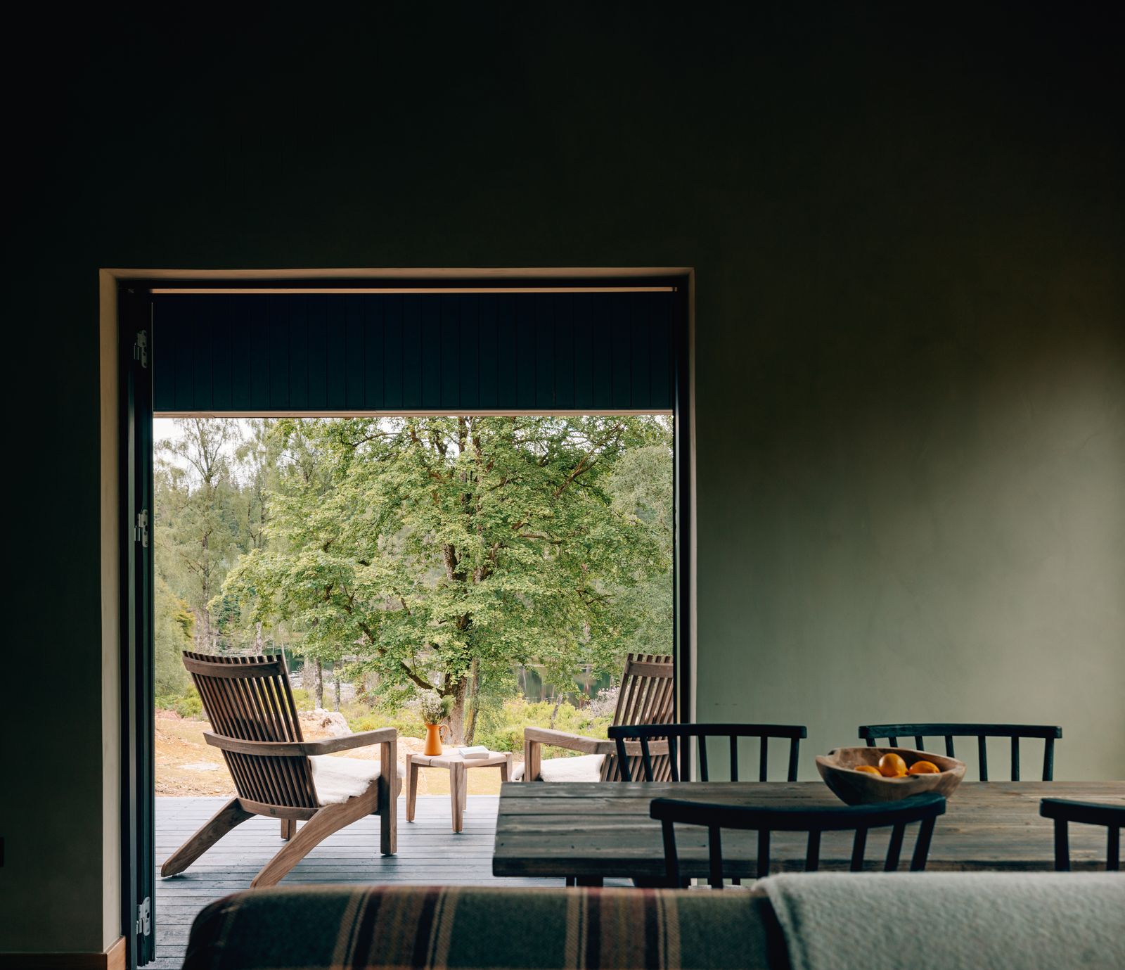 Each of the five Glen Glack cabins has a private verandah providing a tranquil spot to take in views of Cally Loch and...