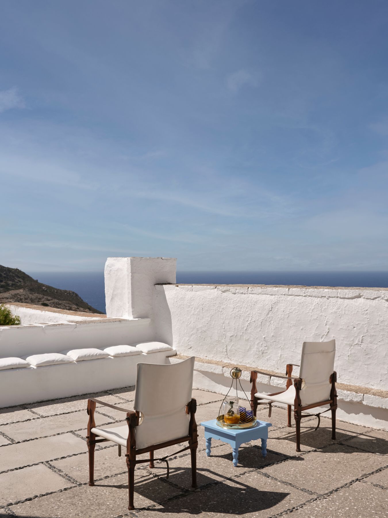 From the same terrace looking in the other direction is the Mediterranean sea.