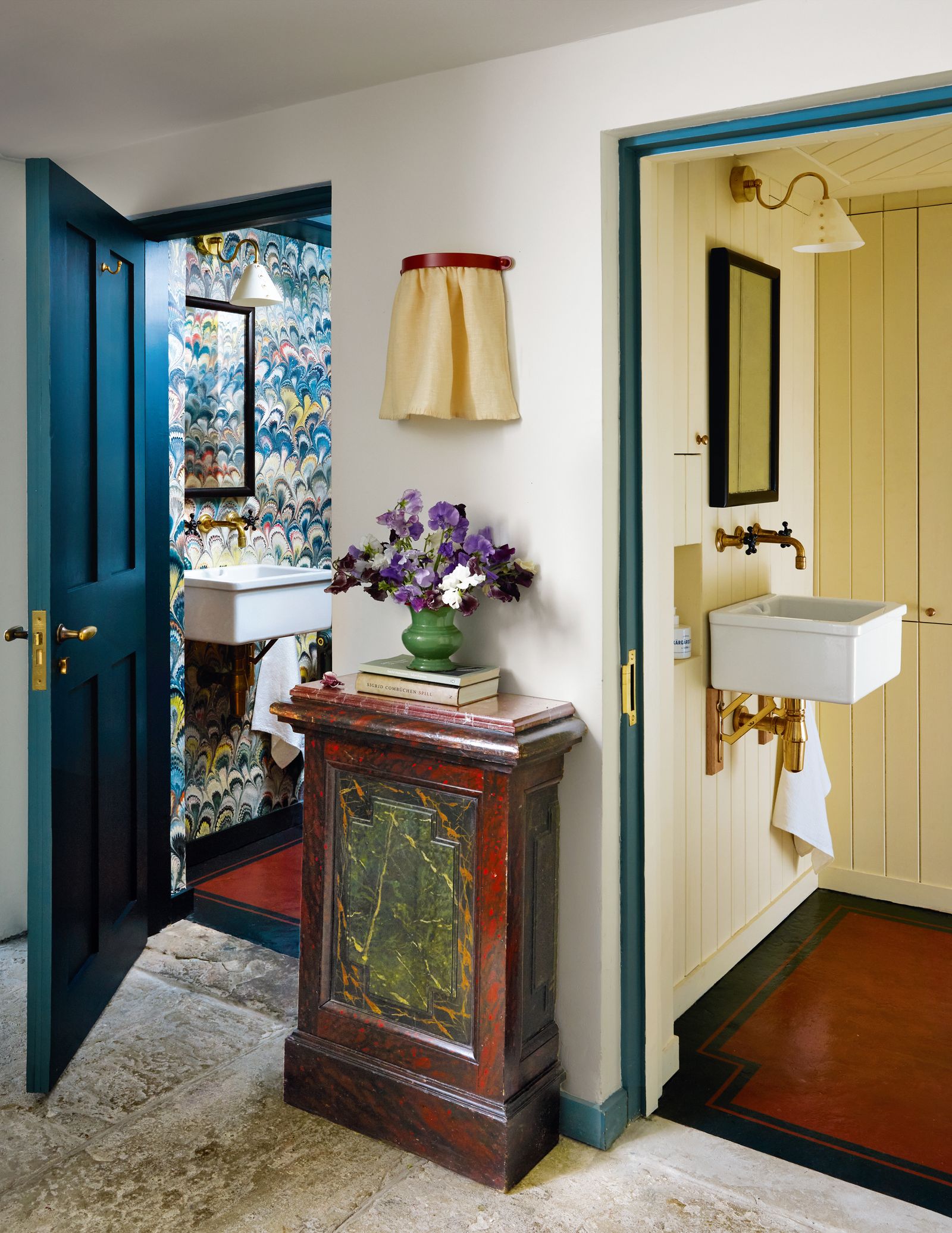 In the basement two new WCs were created with Thomas Crapper basins and bespoke Barber Wilsons amp Co taps Beatas...