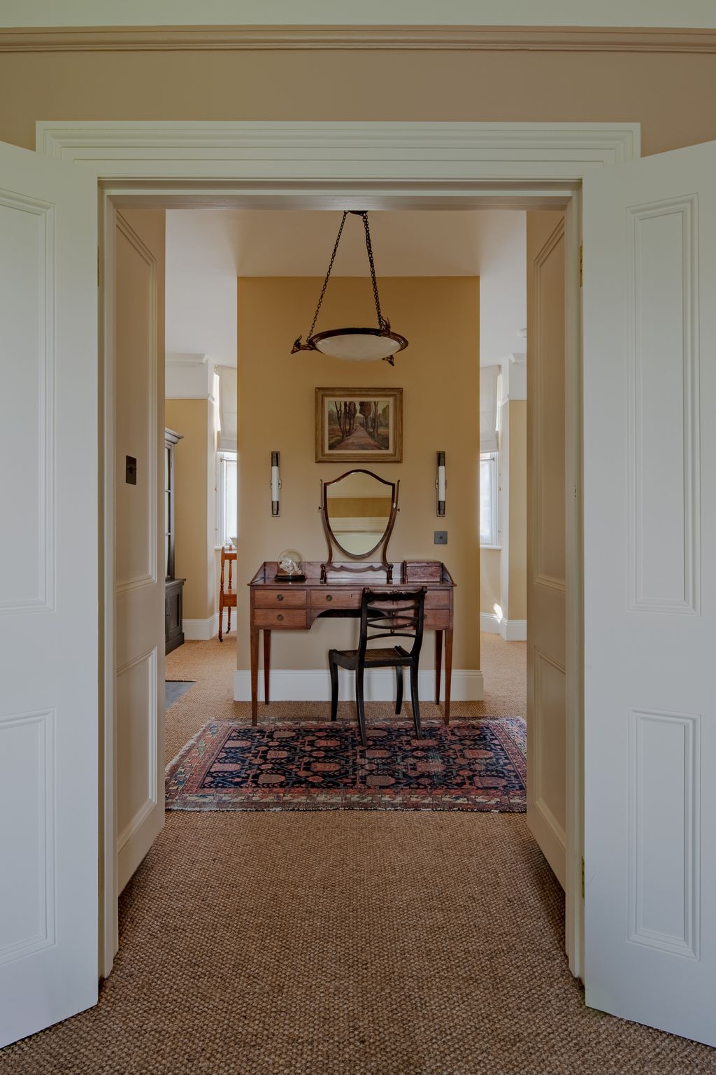 The dressing room in this classic Victorian house in Oxford revitalised by Charlotte Boundy is painted in ‘Bath Stone by...