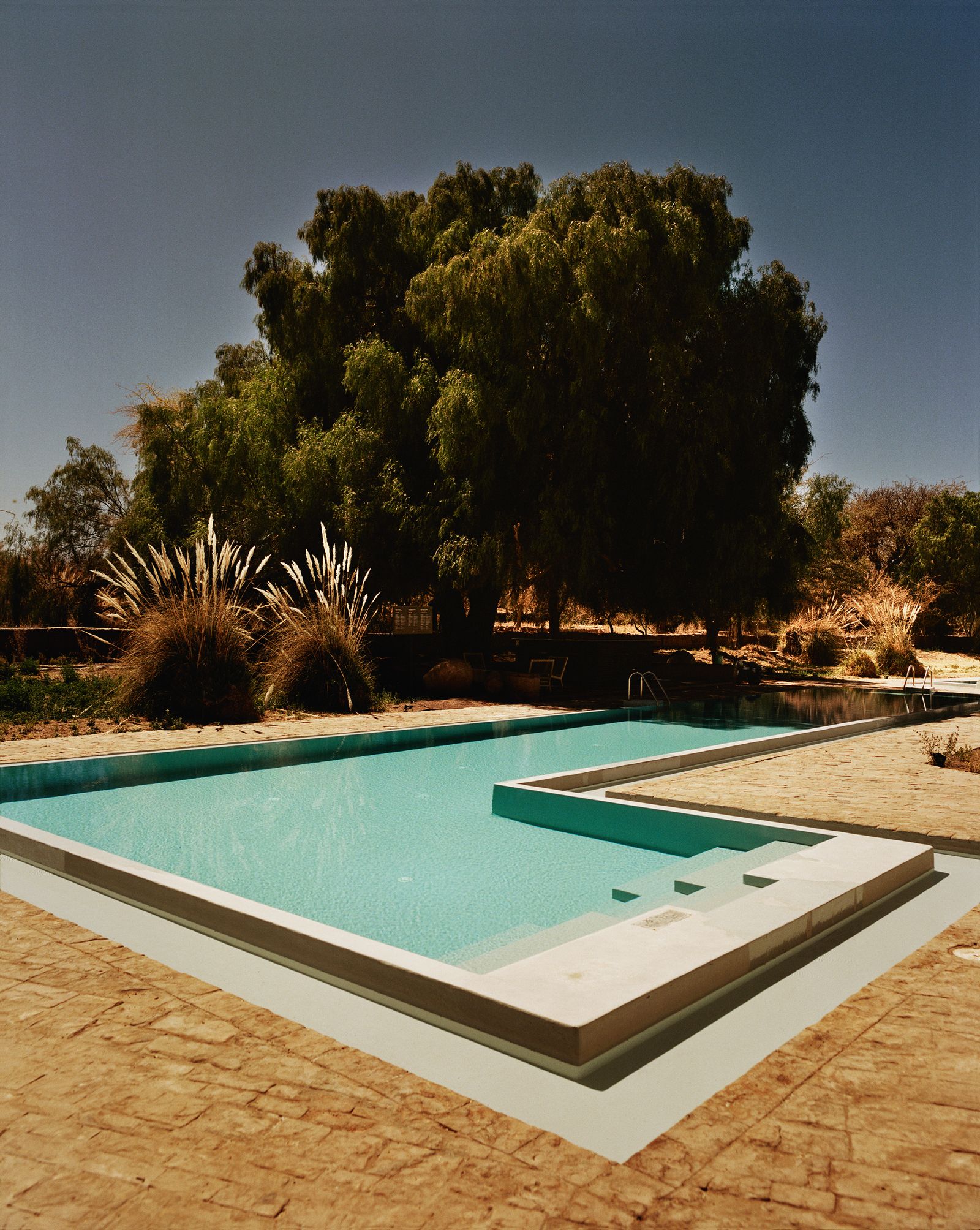One of the swimming pools at the Explora lodge in Atacama.