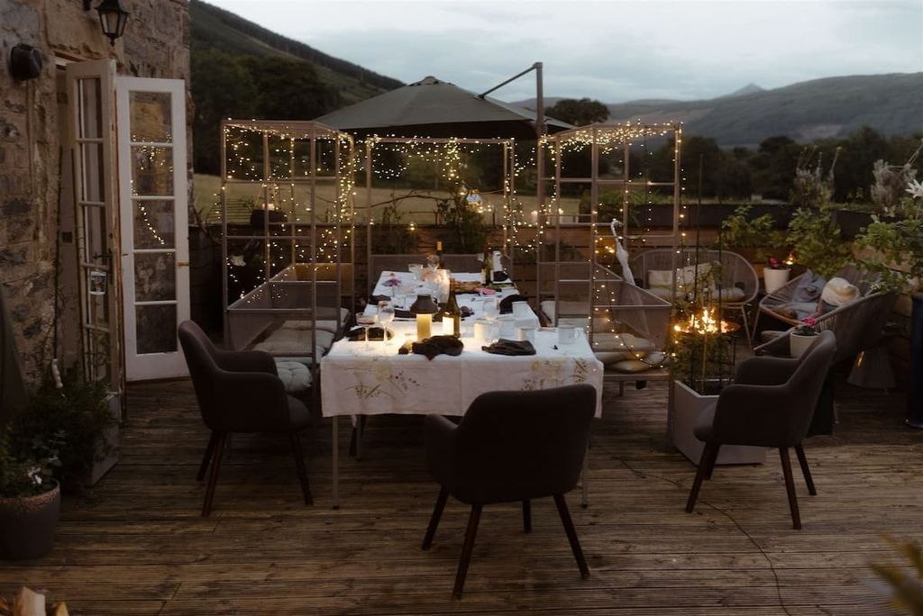 This artsy half pink half stone house has five bedrooms and an incredible setting overlooking Loch Voil and surrounded...