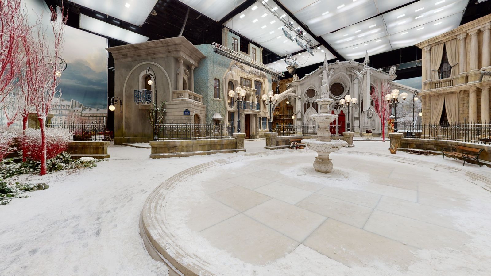 “Even though the Paris set is cold the snow definitely has a soft edge to it. The trees are all painted red around the...