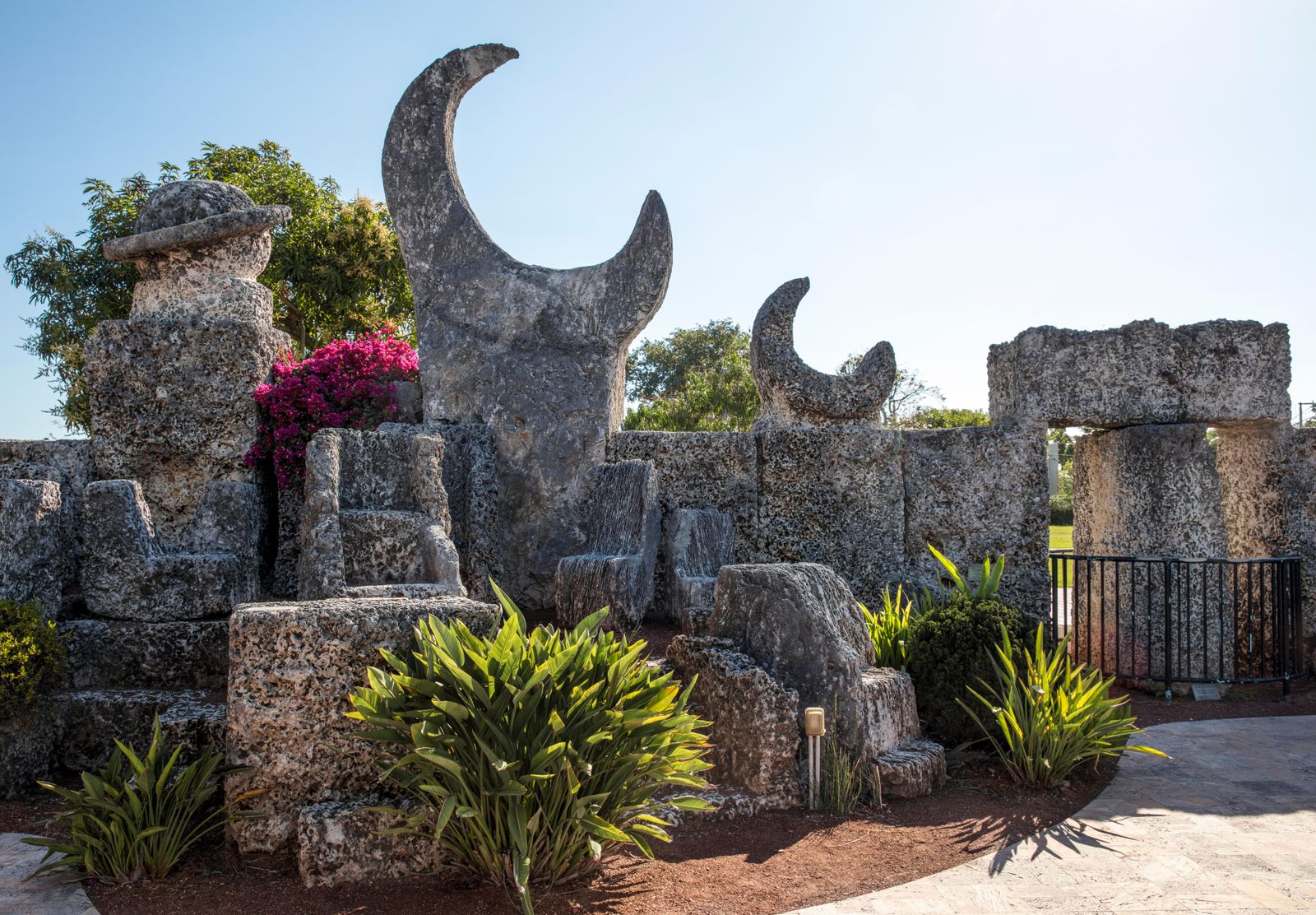 Crescent moons at the Coral Castle