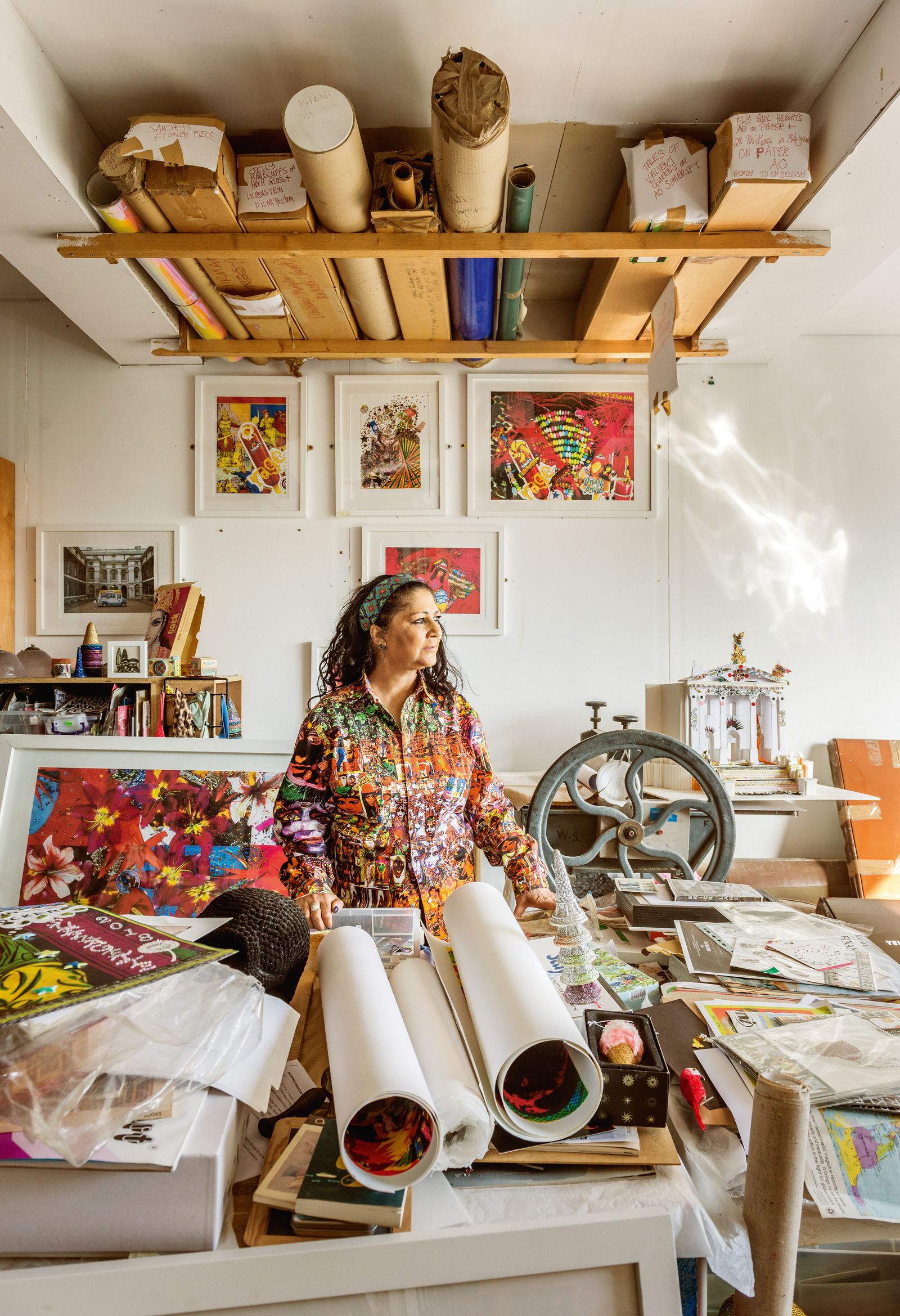 Chila in one of the two lightfilled studios in east London that she is currently using surrounded by some of her own...