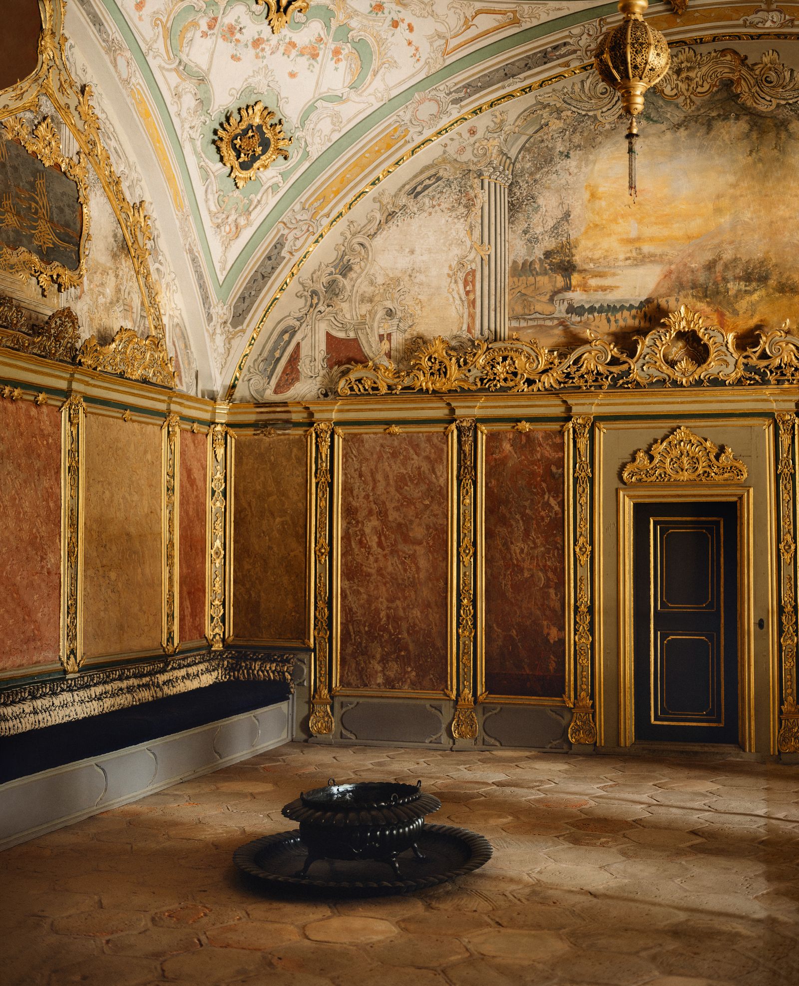 Image may contain Lamp Floor Crypt and Flooring