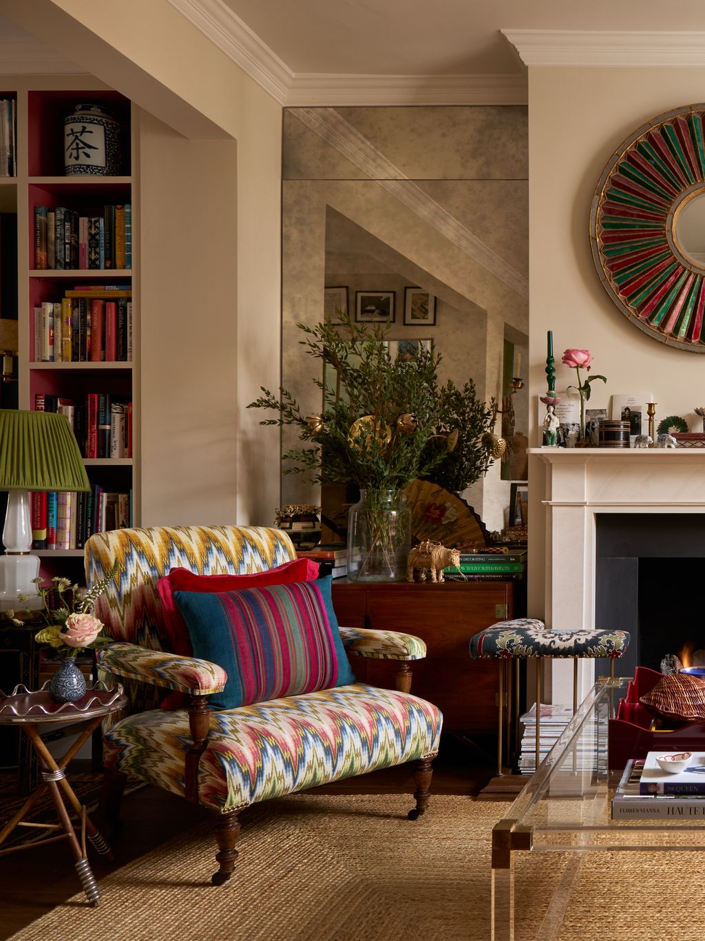 Image may contain Architecture Building Furniture Indoors Living Room Room Home Decor Interior Design and Lamp