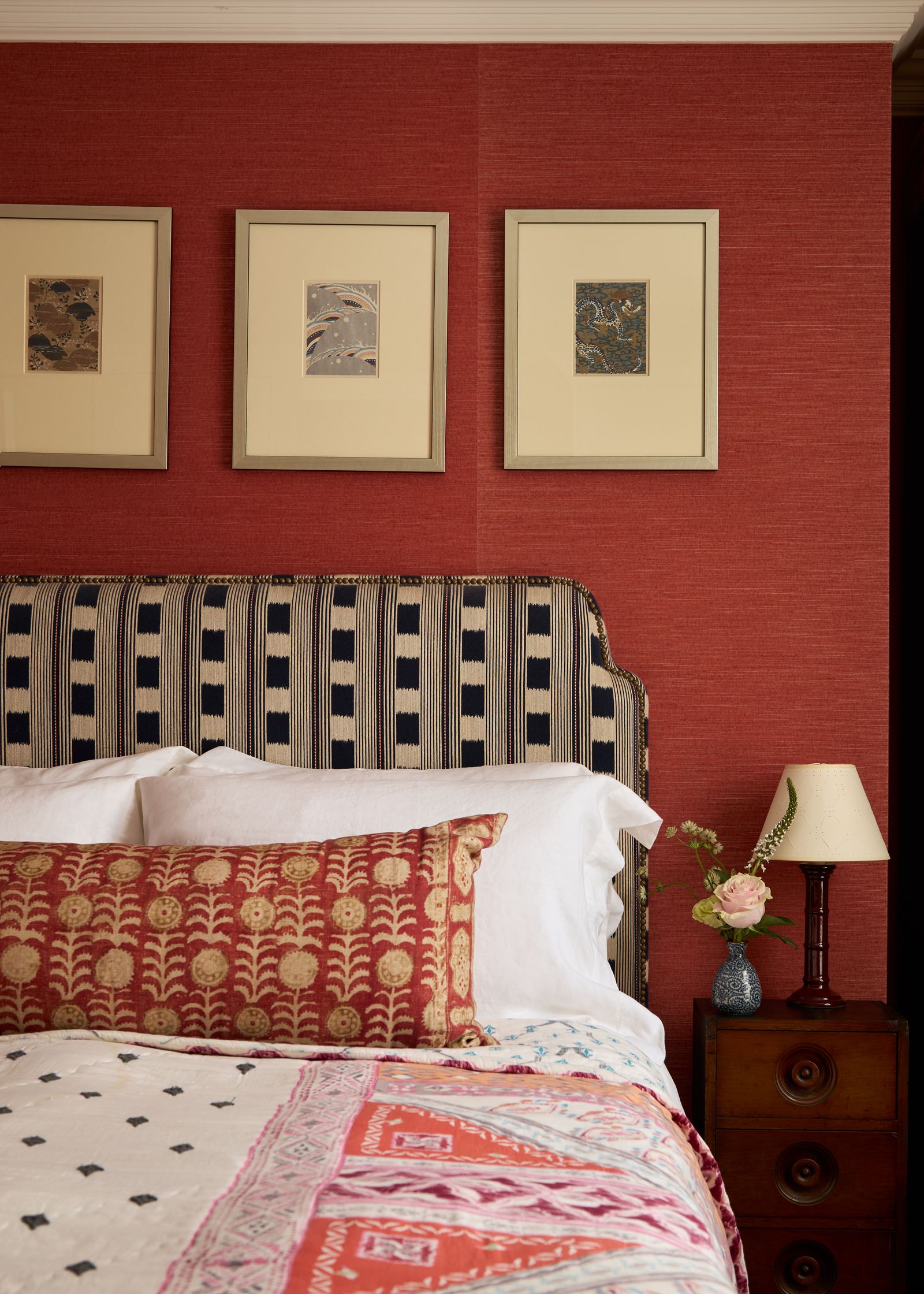 Image may contain Cushion Home Decor Lamp Indoors Interior Design Table Lamp Bed Furniture Art and Painting