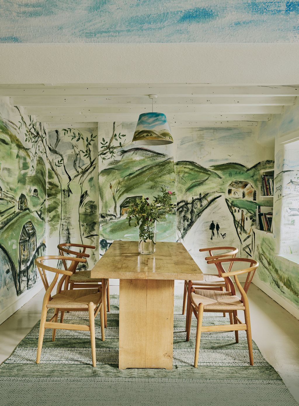 Image may contain Architecture Building Dining Room Dining Table Furniture Indoors Room Table Art and Painting