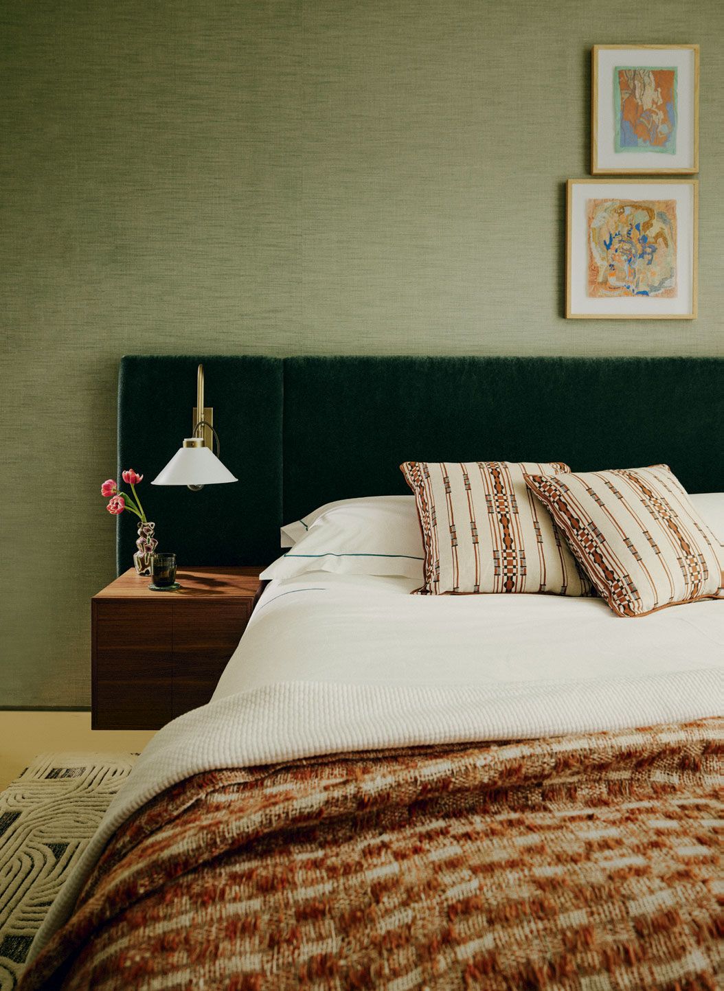 Image may contain Cushion Home Decor Indoors Interior Design Pillow Bed Furniture Cup Art Painting and Lamp