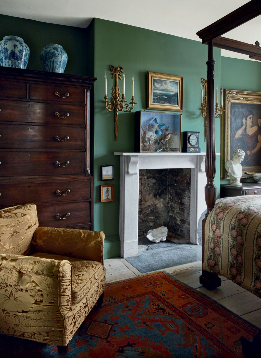 Image may contain Home Decor Art Painting Fireplace Indoors Furniture Rug Interior Design Architecture and Building