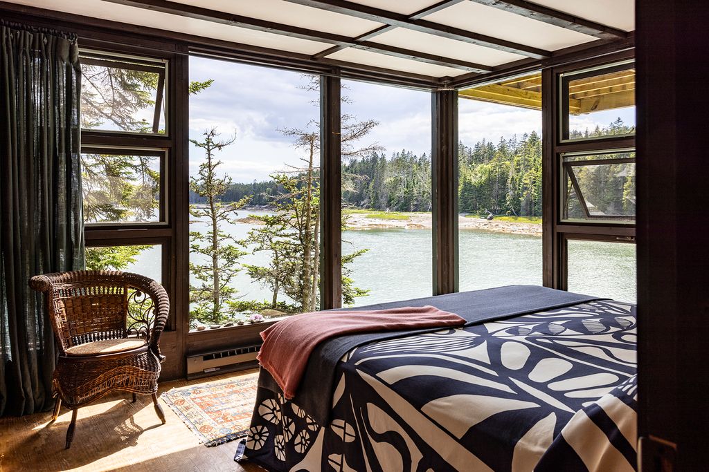 Image may contain Chair Furniture Indoors Interior Design Bed Nature Outdoors Scenery Architecture and Building