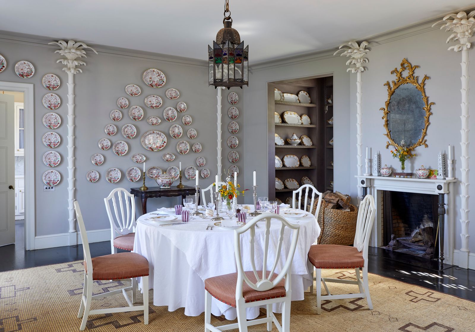 Image may contain Architecture Building Dining Room Dining Table Furniture Indoors Room Table Home Decor and Chair