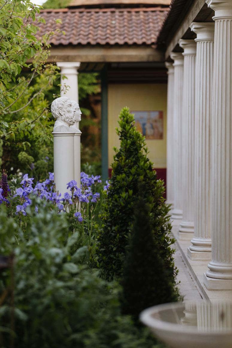 Image may contain: Plant, Potted Plant, Tree, Garden, Nature, Outdoors, Fir, Jar, Planter, Pottery, Vase, Adult, and Person