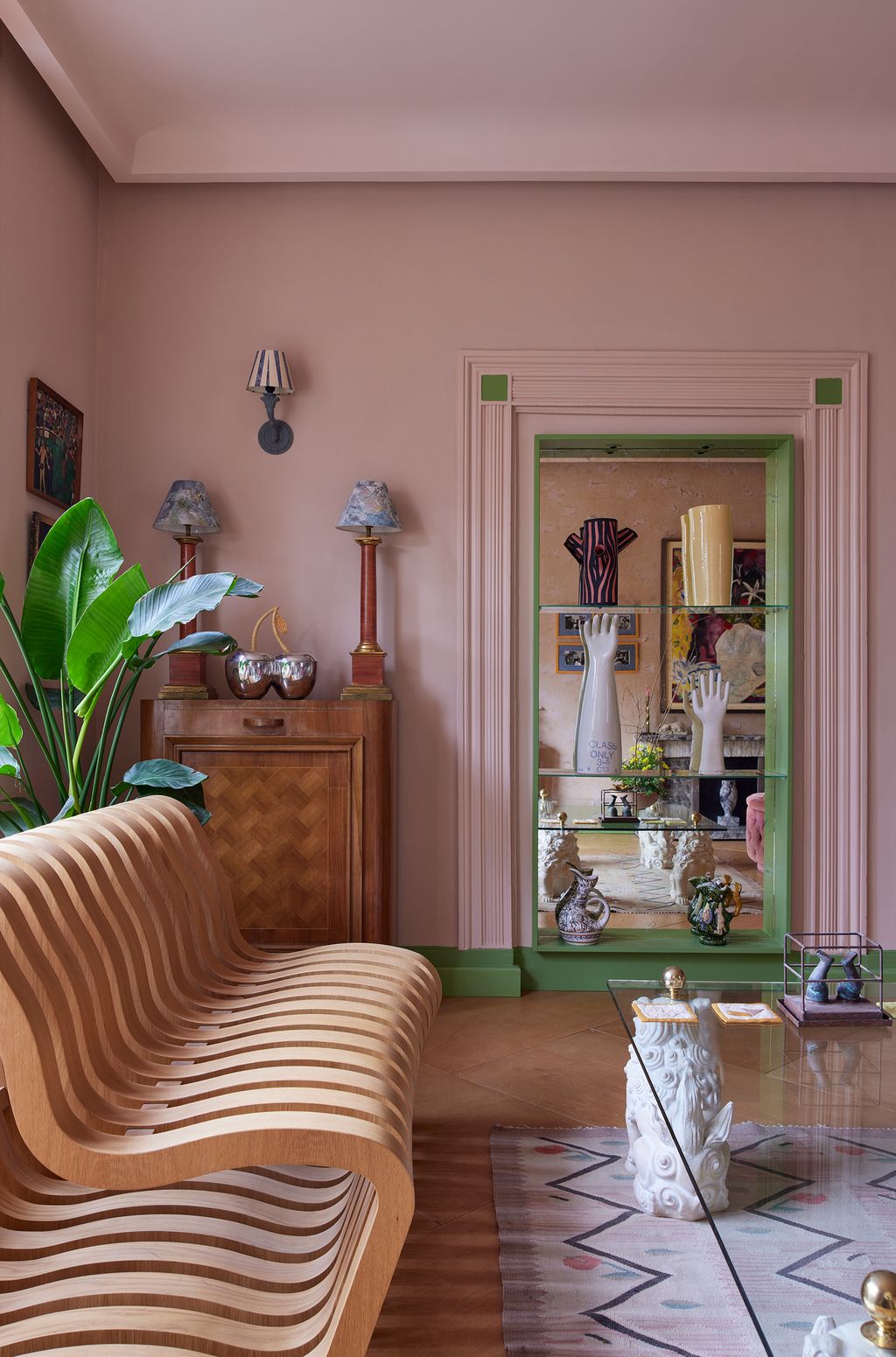 Image may contain Architecture Building Furniture Indoors Living Room Room Lamp Interior Design and Floor