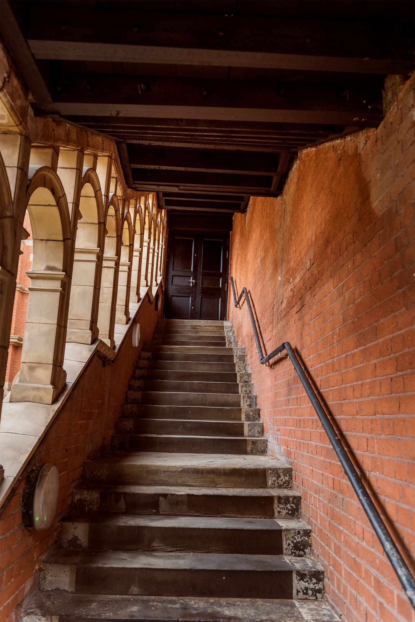 Image may contain Architecture Building House Housing Staircase Handrail and Indoors