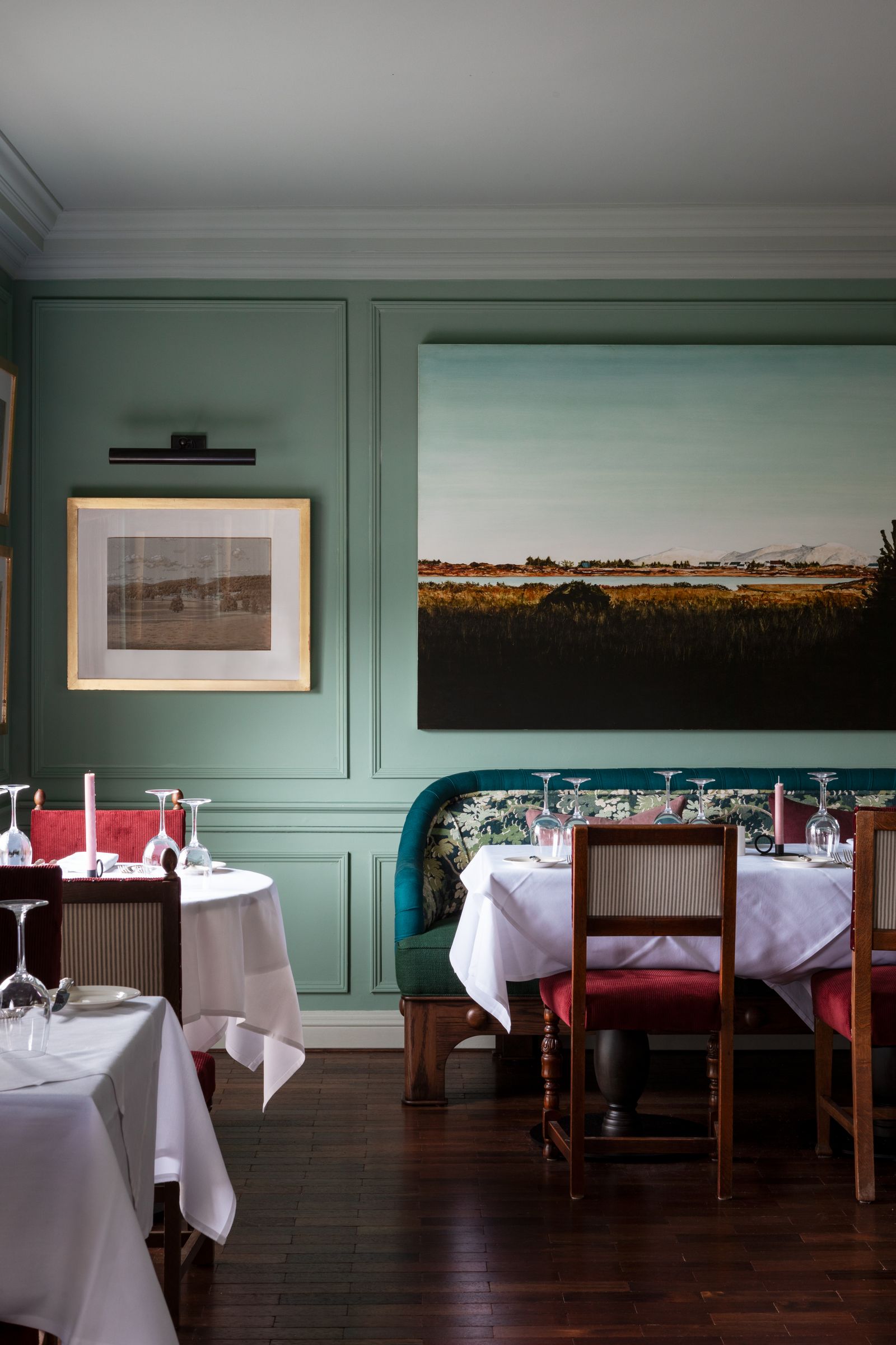 Image may contain Architecture Building Dining Room Dining Table Furniture Indoors Room Table and Restaurant