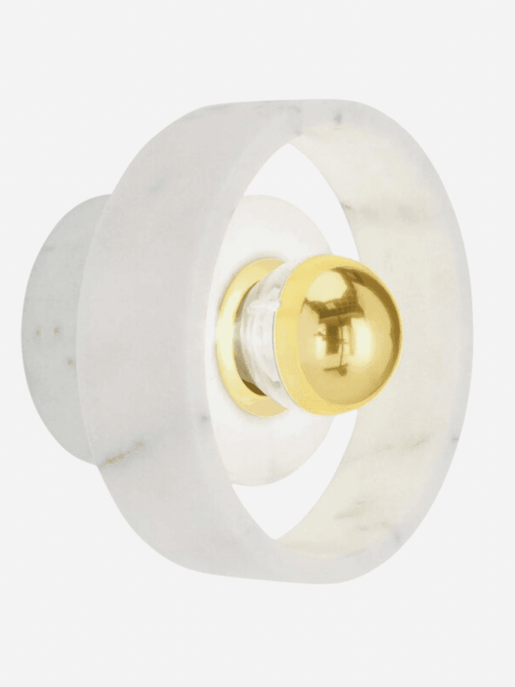 Tom Dixon Stone Wall Light Marble with gold light , Ebay