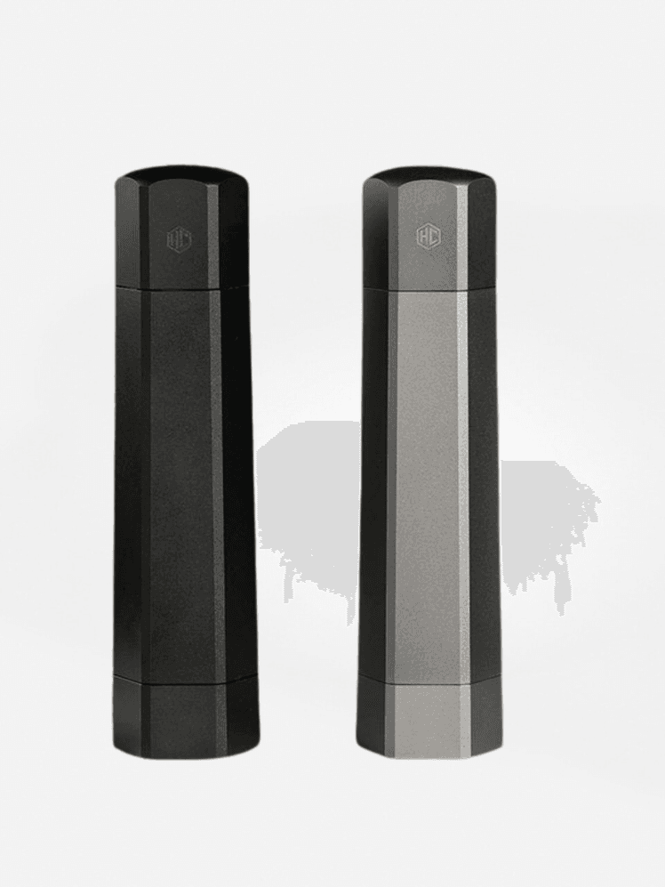 Image may contain: Electronics, Cylinder, Speaker, and Bottle