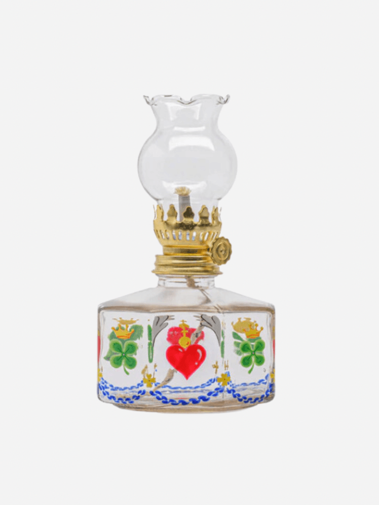 Image may contain: Lamp, Bottle, Cosmetics, Perfume, Art, Porcelain, and Pottery