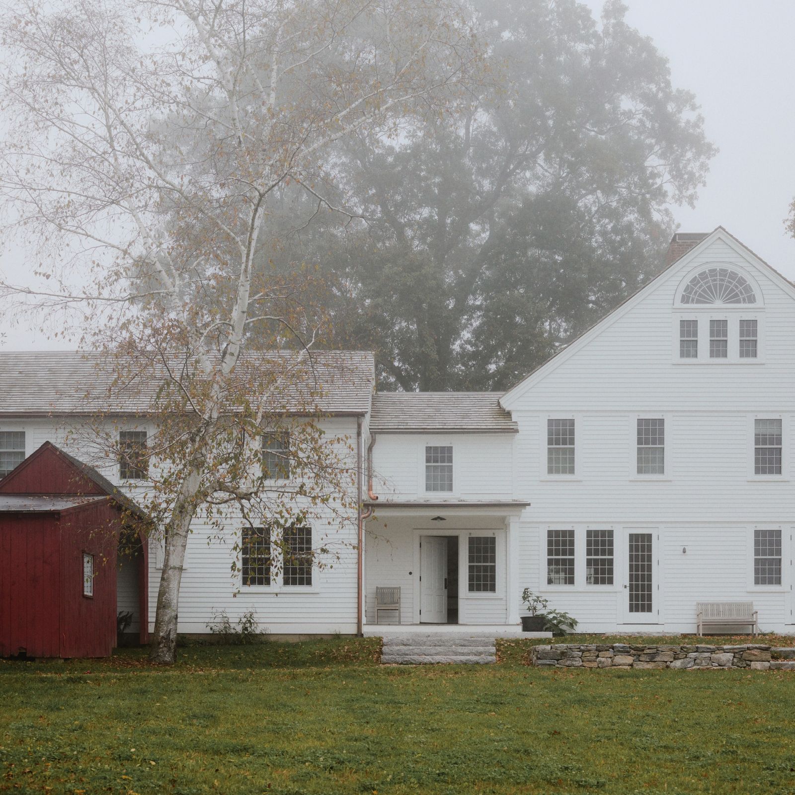 A colonial-era farmhouse in rural Connecticut gently restored by architect Elizabeth Roberts