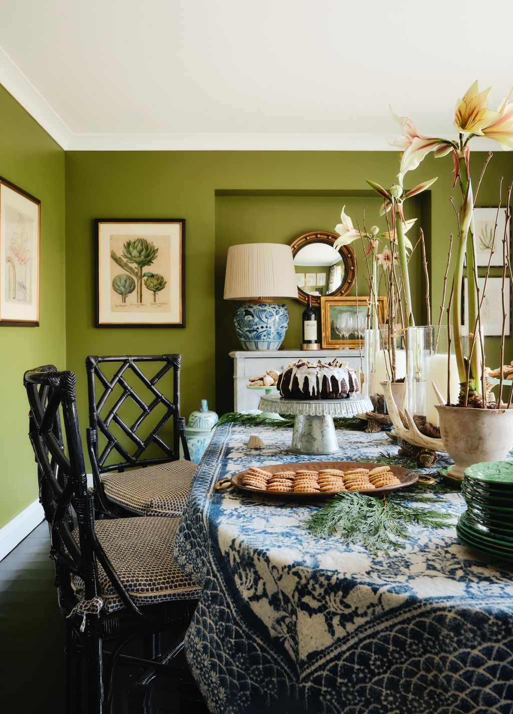 Image may contain Architecture Building Dining Room Dining Table Furniture Indoors Room Table Lamp and Home Decor