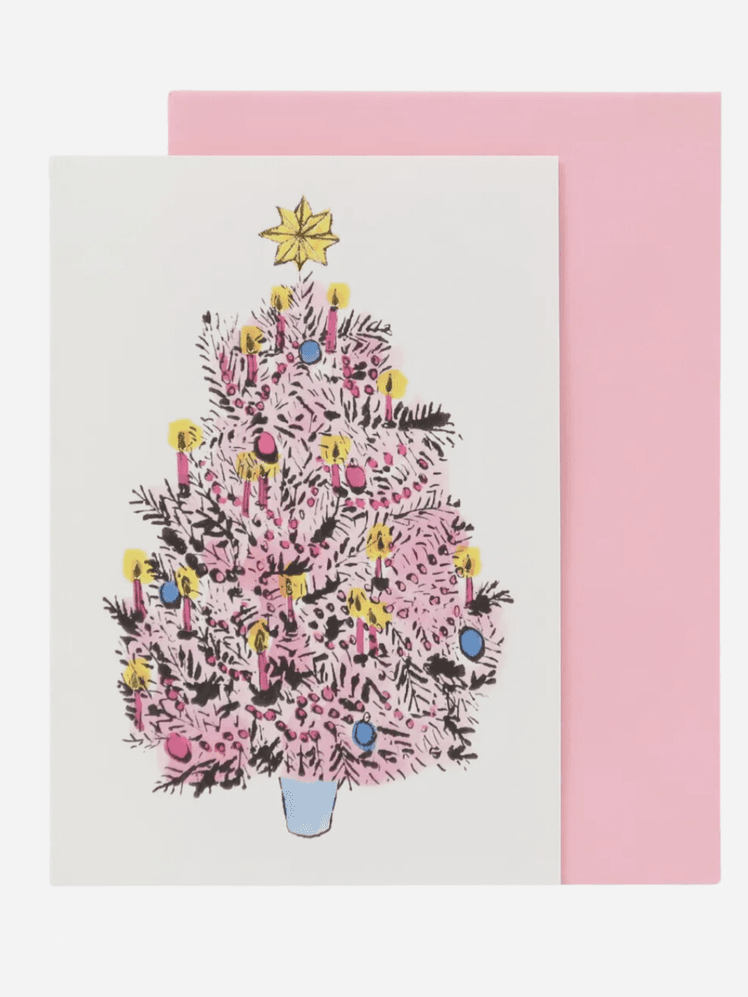 Image may contain: Envelope, Greeting Card, Mail, Christmas, Christmas Decorations, Festival, and Christmas Tree