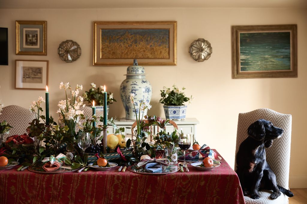 Image may contain Architecture Building Dining Room Dining Table Furniture Indoors Room Table and Plant