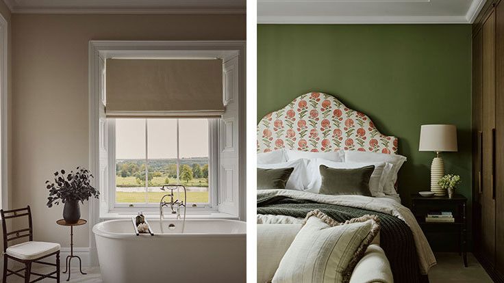 Image may contain: Lamp, Home Decor, Chair, Furniture, Indoors, Interior Design, Bed, Bathing, Bathtub, Person, and Tub