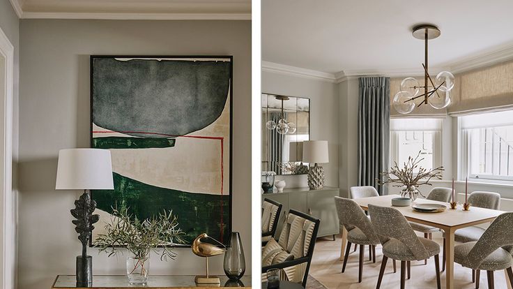 Image may contain: Architecture, Building, Dining Room, Dining Table, Furniture, Indoors, Room, Table, Lamp, Plant, and Chair