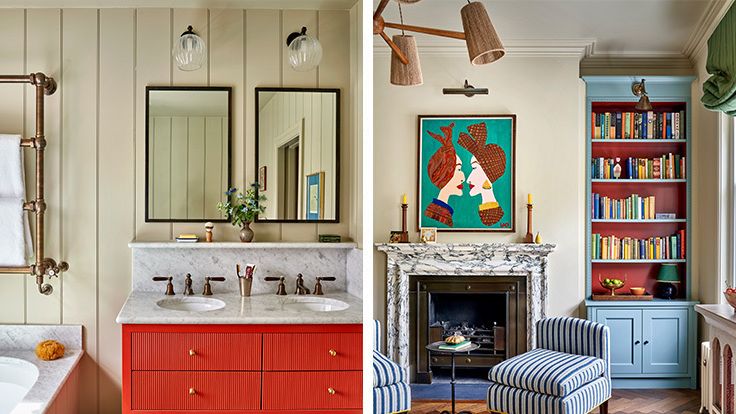 Image may contain: Home Decor, Sink, Indoors, Interior Design, Cup, Chair, Furniture, Art, Painting, Rug, and Lamp