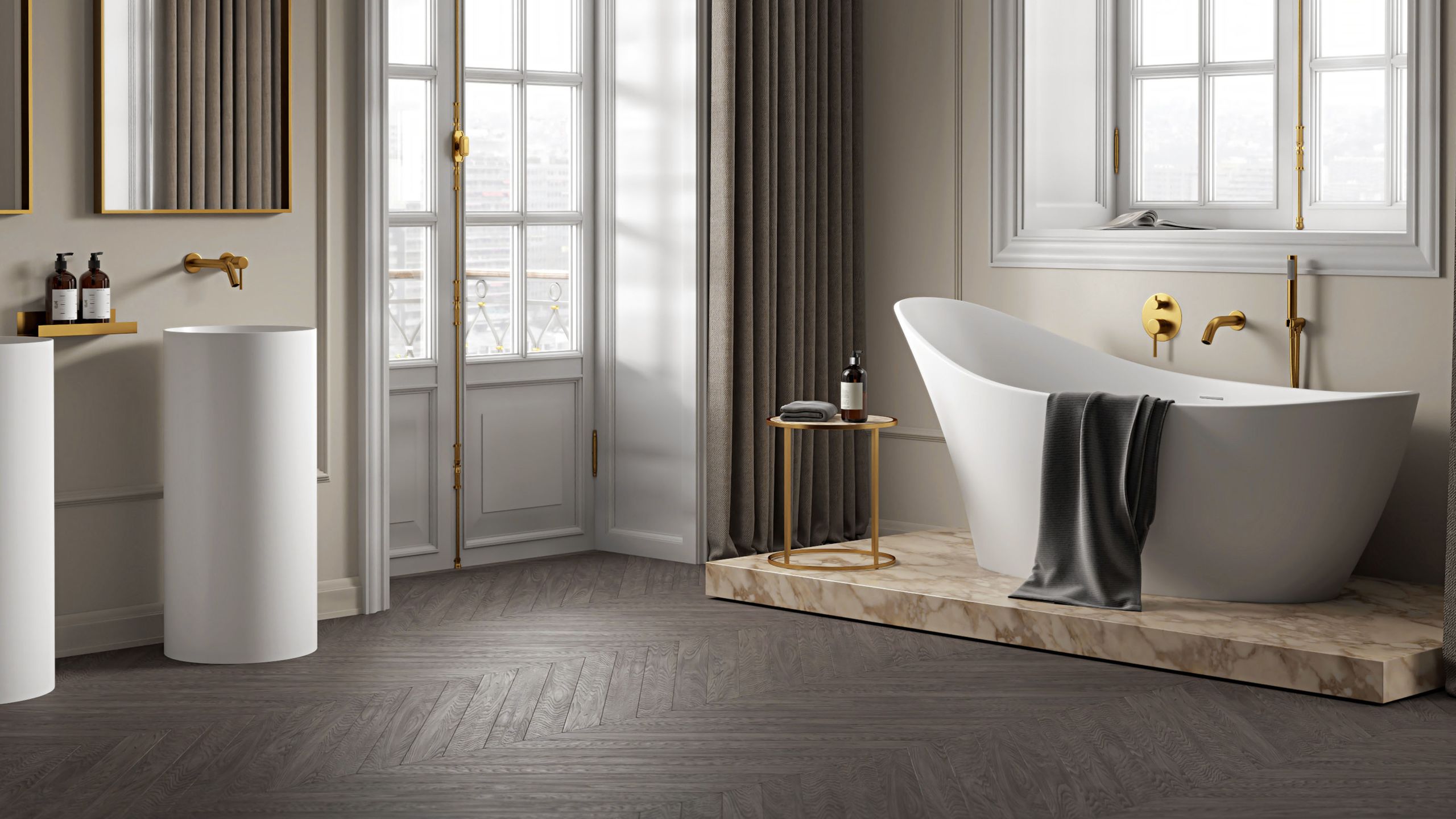 Image may contain: Bathing, Bathtub, Person, Tub, Indoors, and Interior Design