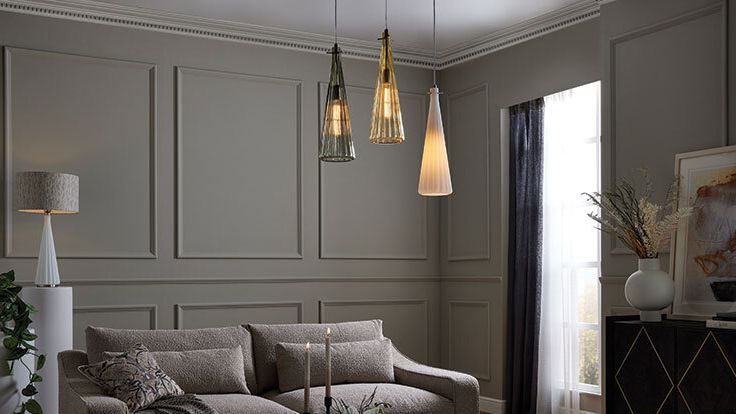 Image may contain: Architecture, Building, Furniture, Indoors, Living Room, Room, Interior Design, Lamp, and Couch