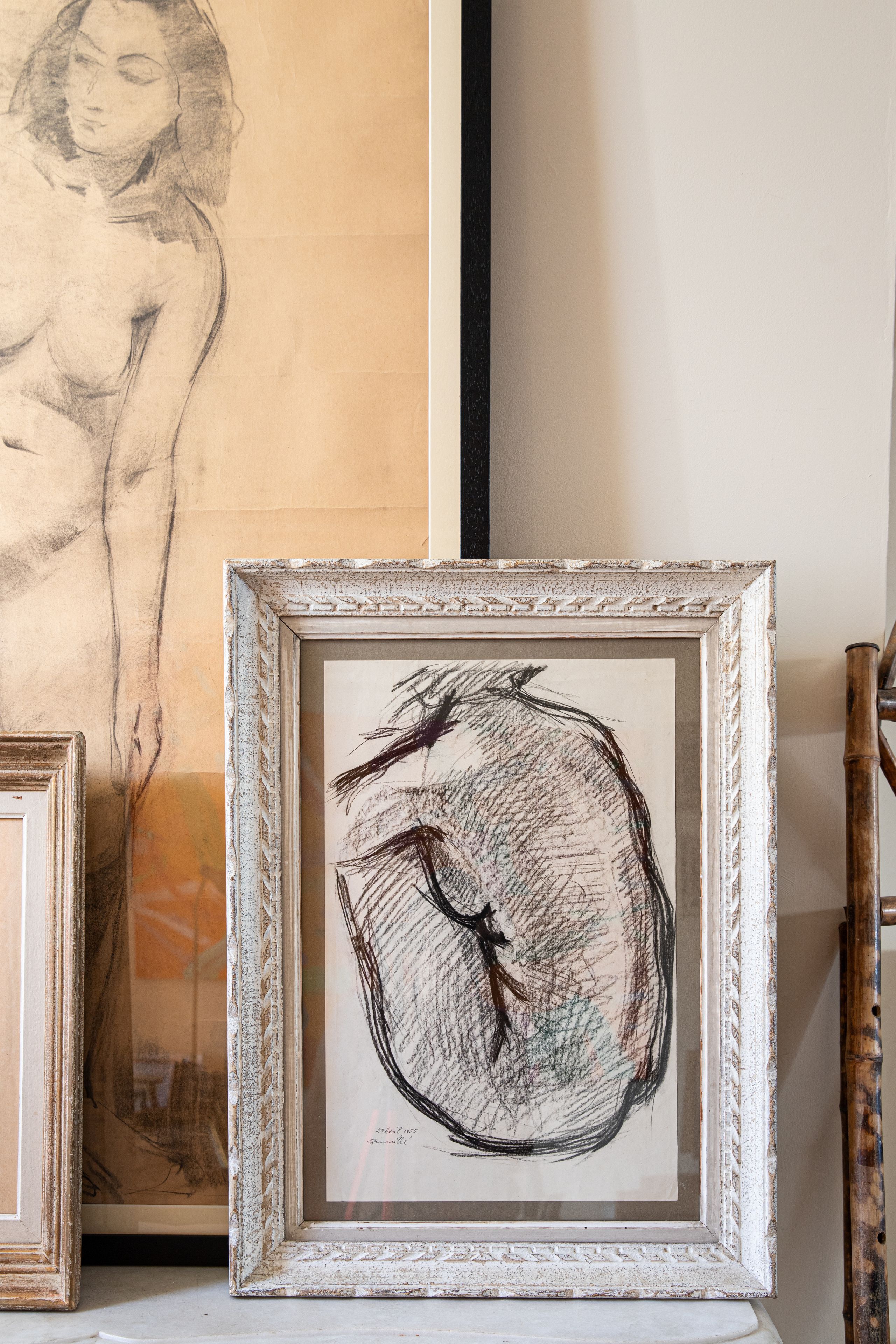 Image may contain: Mariam uz-Zamani, Art, Painting, Adult, Person, Wedding, Photo Frame, Face, and Head