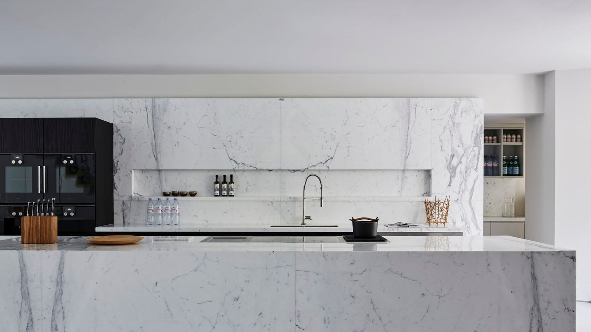 Image may contain: Indoors, Interior Design, Kitchen, Sink, and Sink Faucet