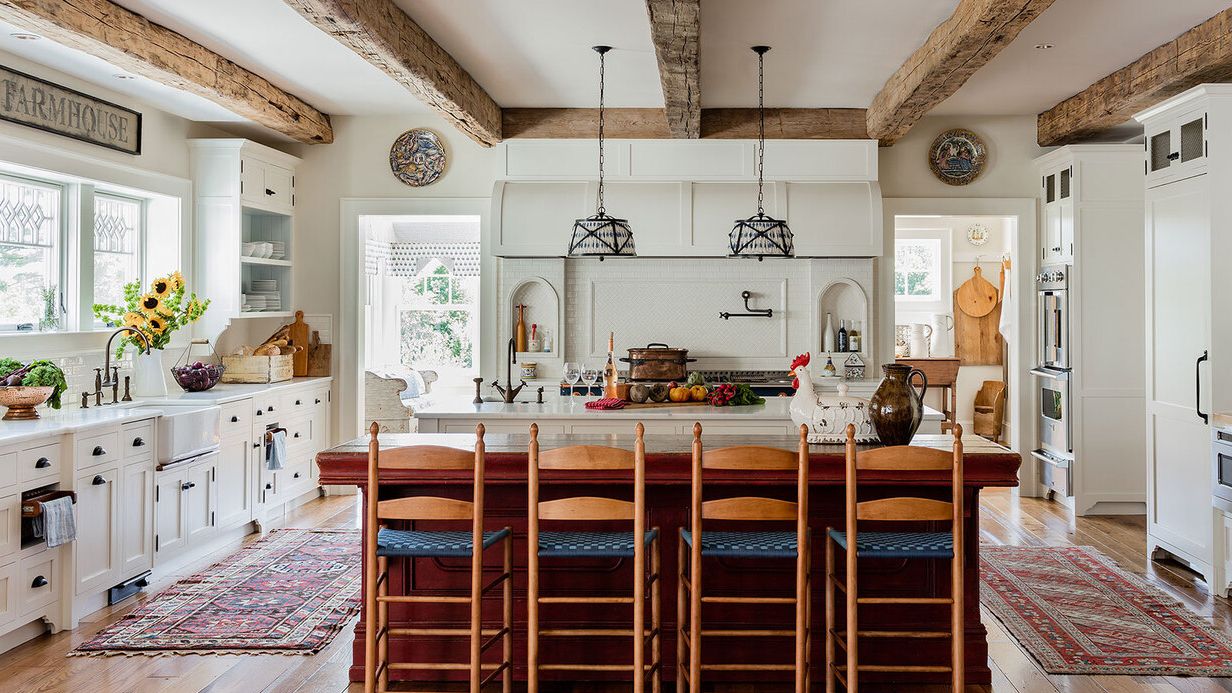 Image may contain: Indoors, Kitchen, Interior Design, Home Decor, Architecture, Building, Dining Room, and Dining Table